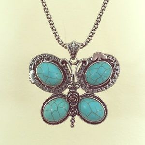 Turquoise Butterfly Necklace