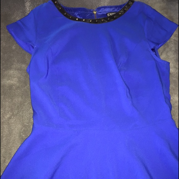 Express peplum top with leather/stud collar!