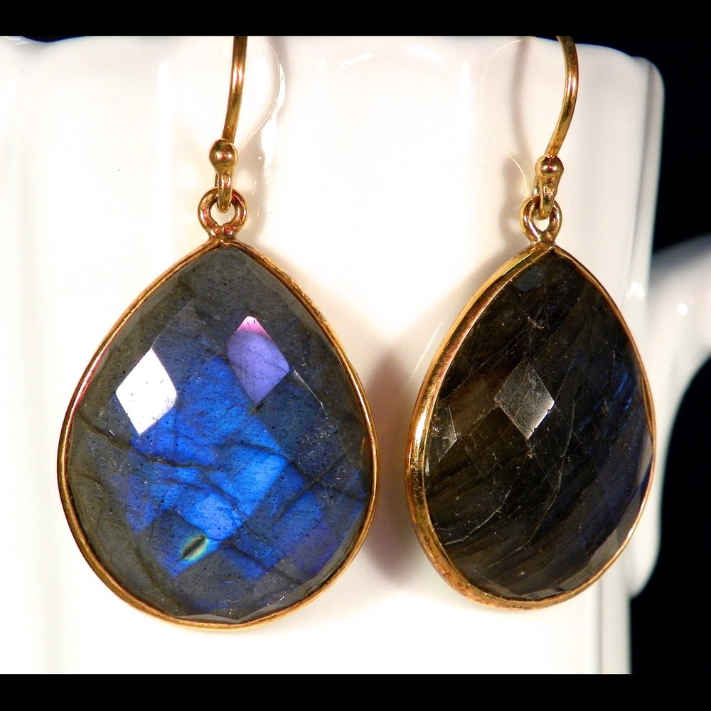 SOLD.  Labradorite earrings - Picture 3 of 3