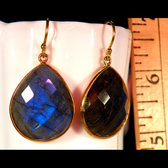 SOLD. Labradorite earrings - Picture 2 of 3
