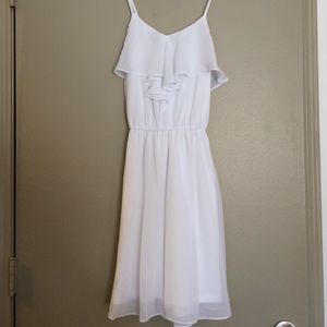 White shear dress
