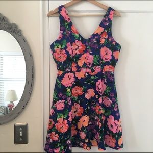 Adorable Bright Floral Mini Dress