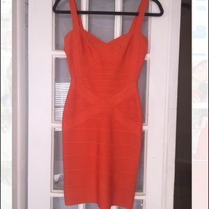 REDUCED Herve Leger XS Bandage Dress Poppy Red GUC