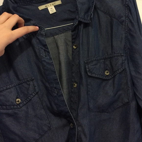 Dark chambray button up shirt - Picture 3 of 3