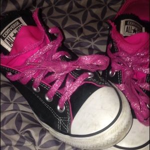 Converse sneakers back and pink purple soles