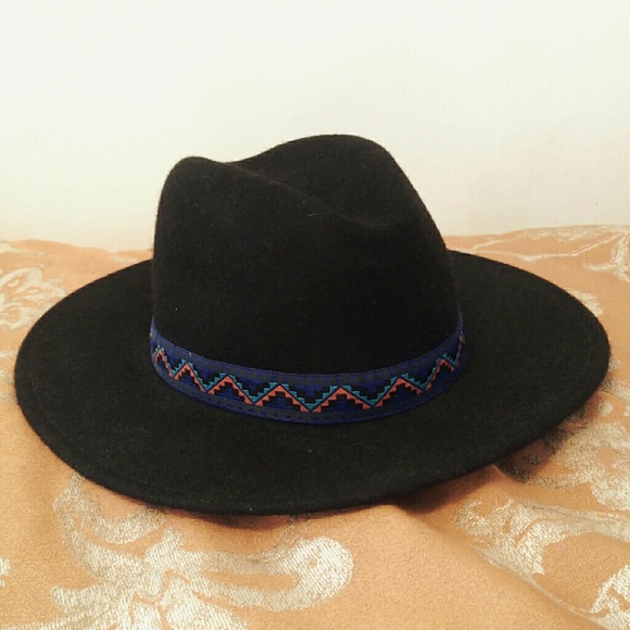 Black Wide Brim Hat