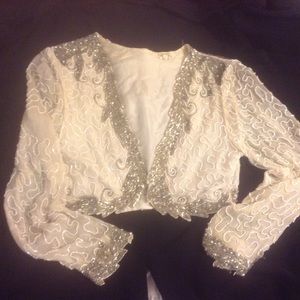Vintage Art Deco Sequin Bolero Style Jacket