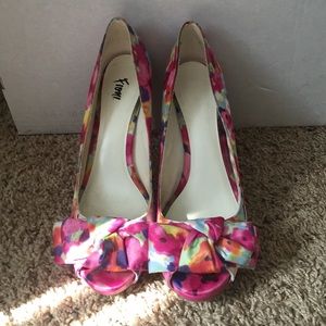 Flower design high heels
