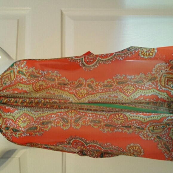 Orange Spring Top / Sash in Back-SOLD - Picture 1 of 3