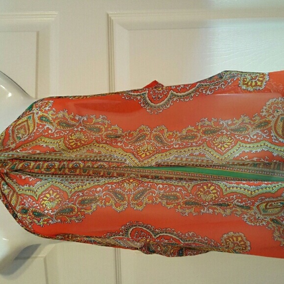 Orange Spring Top / Sash in Back-SOLD - Picture 2 of 3