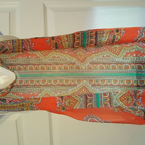 Orange Spring Top / Sash in Back-SOLD - Picture 3 of 3