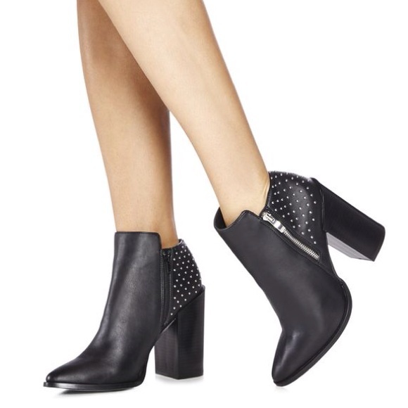 JustFab black booties