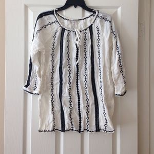 Creme fraiche bohemian style top