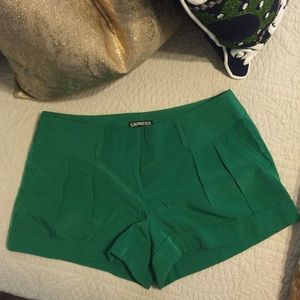 Express Green Dress Shorts