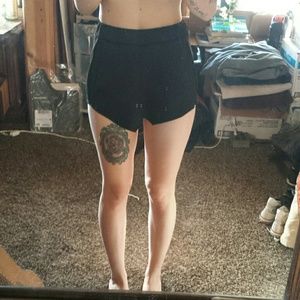 Black asymmetrical skort