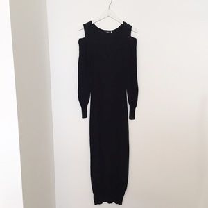 Millau Black Maxi Dress with Shoulder Cut Outs