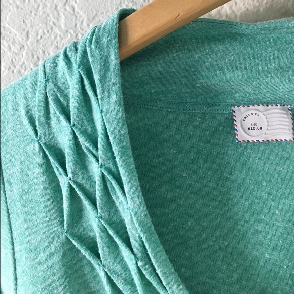 Turquoise deep v shirt from Anthropolgie - Picture 1 of 3