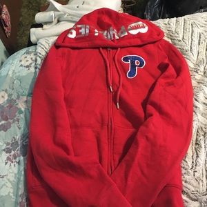 Pink Phillies zip sweatshirt