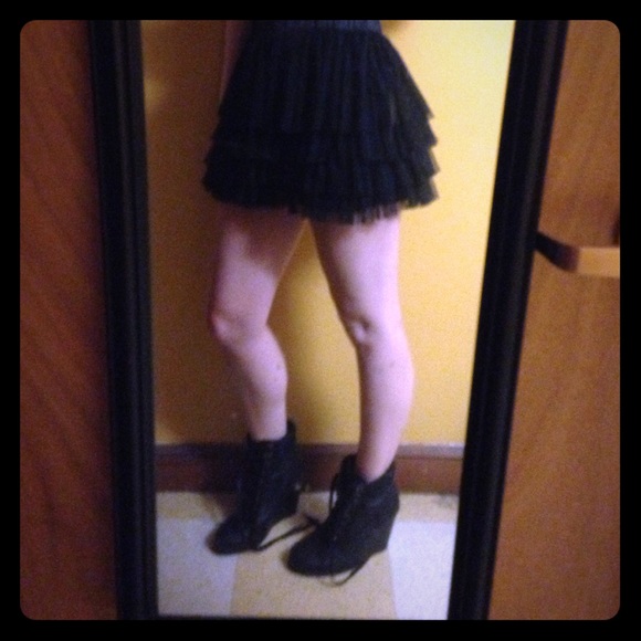 Black tulle skirt
