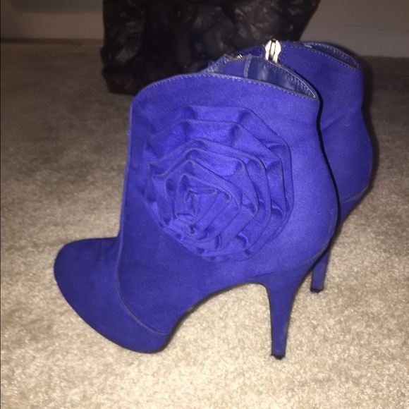 Faux suede booties