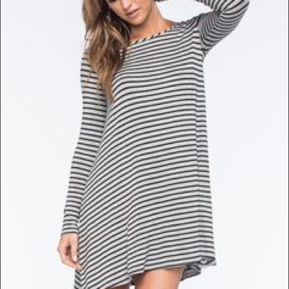 Love Fire Dresses & Skirts - Fire Striped Swing Dress Sz M