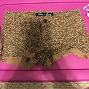 Cheetah print shorts