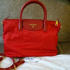 Prada BN2106 Tessuto Saffian Nylon and Leather Bag
