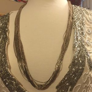 30 strand liquid silver necklace. Vintage