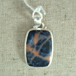 Sterling galaxy sodalite pendant 17.07 ct