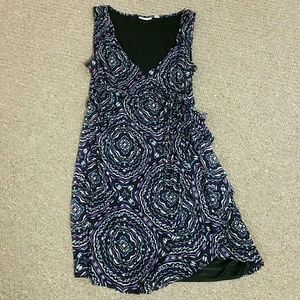 Faux wrap sleeveless dress