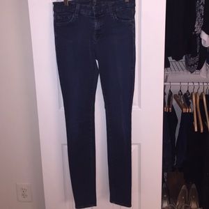 7 for all Mankind Midrise Darkwash Jean legging 27