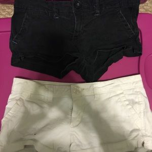 black and white shorts