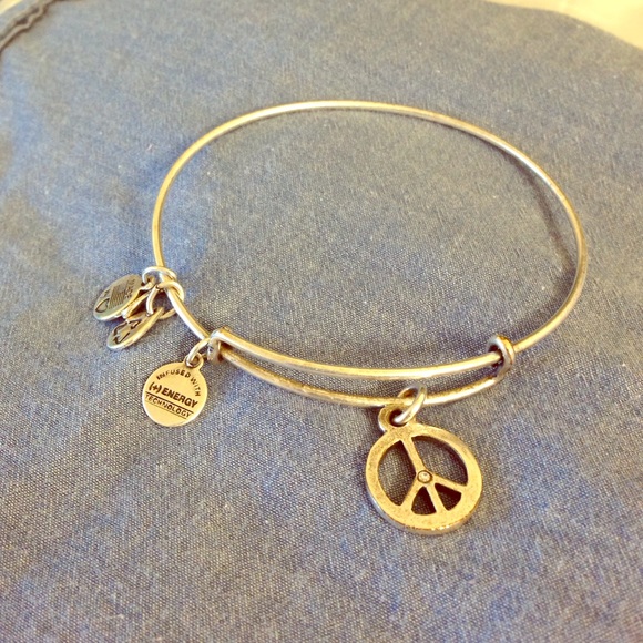 Peace sign Alex and Ani bracelet. Gently worn.