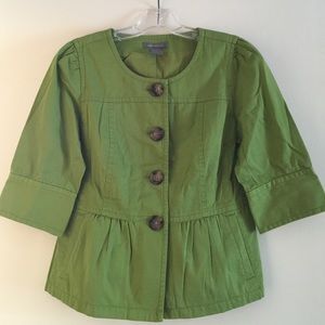 Ann Taylor XS Jacket (chartreuse green cotton)