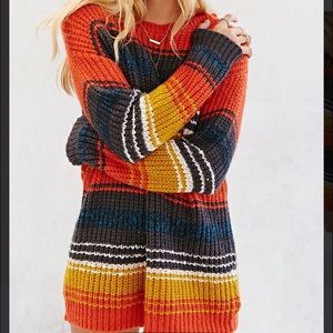 BDG Orange Striped Boyfriend Sweater