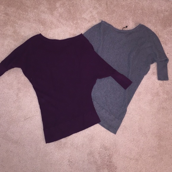 Express sweater bundle! Grey and maroon sweaters!