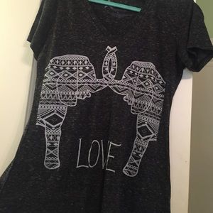 Vneck elephant shirt