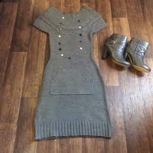 Beautiful Gray Short Sleeve Sweater Dress Sz. Sm