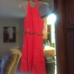 Red Jessica Simpson halter dress