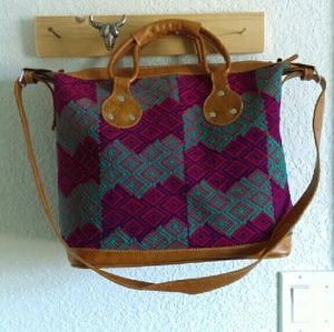Boho style huipil handbag
