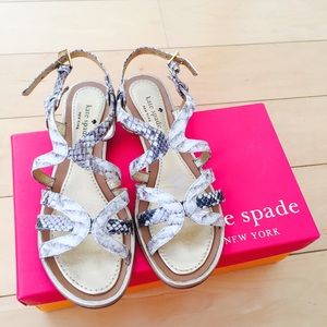 Kate Spade Snake Print Flat Sandals