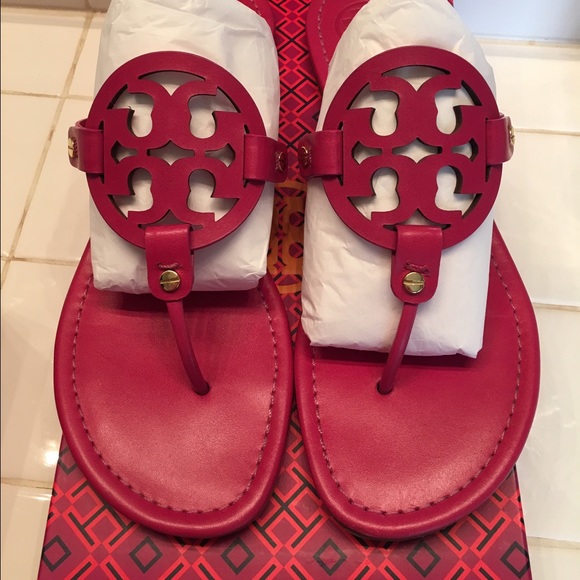 Tory Burch Shoes - Tory Burch Miller Dark Fuchsia Sandals
