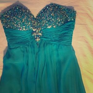 Blue prom gown