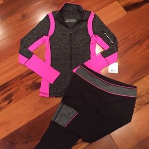 Victoria's Secret VSX jacket XS and Crop pants Med