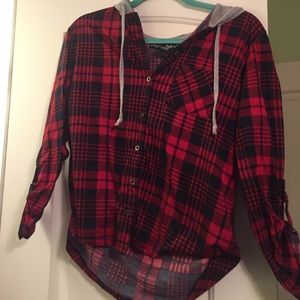 Hooded flannel