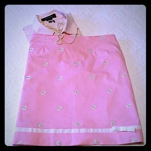 Lilly Pulitzer pink with with white flowers