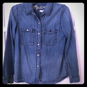 Cool Madewell chambray boyshirt XS