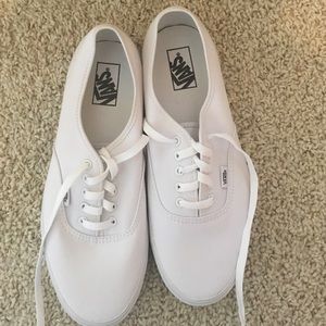 NEVER WORN Men's White Vans