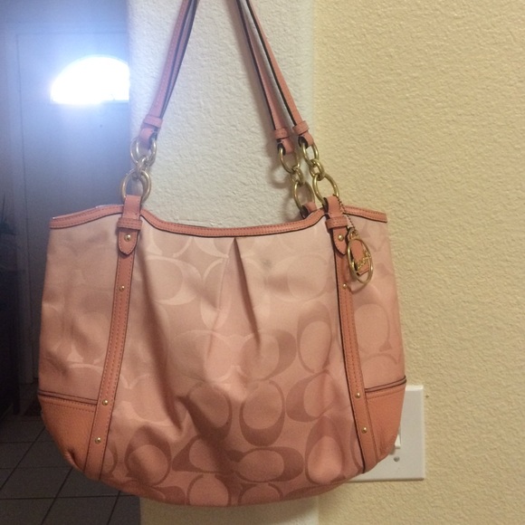 Coach Handbags - Coach light pink with gold accents TODAY ONLY SALE