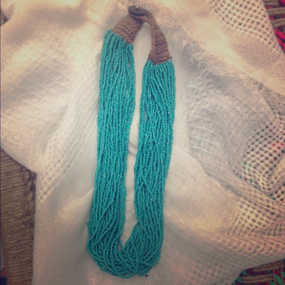 Jewelry - Turquoise multi stranded beaded necklace